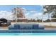 Waterfall feature of the screened-in pool at 4880 Sw 106Th St, Ocala, FL 34476