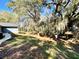 Spacious backyard with lush greenery, mature trees, and a charming treehouse at 6701 Se 99Th Pl, Belleview, FL 34420