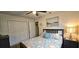 Serene bedroom with a double bed and stylish bedding at 8512 Sw 107Th Pl, Ocala, FL 34481