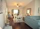 Bright dining room featuring wood floors, stylish decor, and a comfortable seating area at 13779 Sw 111Th Ave, Dunnellon, FL 34432