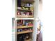 Well-organized pantry with pull-out shelves at 13779 Sw 111Th Ave, Dunnellon, FL 34432