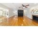 Living room with hardwood floors, fireplace and built-ins at 1728 Se 8Th St, Ocala, FL 34471