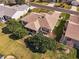 Aerial view of house showing backyard and surrounding homes at 17370 Se 76Th Flintlock Ter, The Villages, FL 32162