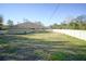 Large backyard with a privacy fence at 201 Emerald Loop Pass, Ocala, FL 34472