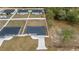 Aerial view of new homes in a quiet residential neighborhood at 4353 Sw 159Th Ave, Ocala, FL 34481