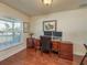 Bright home office features built-in desk and hardwood floors at 4730 Se 31St St, Ocala, FL 34480