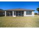 View of the backyard with screened lanai offering ample outdoor living space at 9836 Sw 75Th Street Rd, Ocala, FL 34481