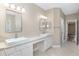 Double vanity bathroom with updated fixtures at 10384 Sw 41St Ave, Ocala, FL 34476