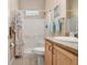 Clean bathroom with shower/tub combo and updated vanity at 6760 Sw 112Th St, Ocala, FL 34476