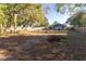 Large backyard with fire pit and trees at 7958 Juniper Rd, Ocala, FL 34480