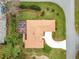 Bird's eye view of single story home and landscaping at 8476 Sw 108Th Place Rd, Ocala, FL 34481