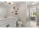 Clean bathroom with shower and single vanity at 8930 Sw 8Th St, Ocala, FL 34481