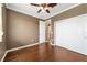 Bright bedroom with hardwood floors and double door closet at 9840 Sw 90Th St, Ocala, FL 34481