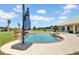 Stunning pool and spa with waterfall feature and large patio at 12000 S Highway 475, Ocala, FL 34480