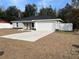 Newly built home with gray siding, white garage door and a fenced yard at 14351 Se 34Th Ct, Summerfield, FL 34491