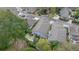 Aerial view showing the home's private patio and backyard at 2021 Se Twin Bridge Cir, Ocala, FL 34471