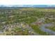 Aerial view showing home location in a quiet residential neighborhood at 2021 Se Twin Bridge Cir, Ocala, FL 34471