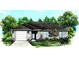 Craftsman style home with a two-car garage and landscaped front yard at 228 Juniper Loop Circle, Ocala, FL 34480