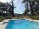 Sparkling blue pool with tranquil backyard view at 4960 Se 17Th St, Ocala, FL 34471