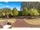 Landscaped backyard with unique rock design and tropical plants at 8125 Sw 81St Loop, Ocala, FL 34476