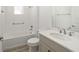 Cozy bathroom with tub, shower, toilet, and vanity, offering a practical layout at 10322 Sw 99Th Ln, Ocala, FL 34481