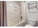 Bathroom with shower/tub combo and toilet at 5000 Se 11Th Ave, Ocala, FL 34480