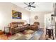 Relaxing living room with leather furniture and hardwood floors at 5137 Nw 20Th Pl, Ocala, FL 34482