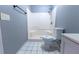 Clean bathroom with shower, toilet and vanity at 6006 Nw 62Nd Pl, Ocala, FL 34482