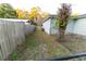 Side yard with chain link fence and wooden fence at 6006 Nw 62Nd Pl, Ocala, FL 34482