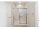 Large walk-in shower with glass enclosure at 6716 Sw 91St Cir, Ocala, FL 34481