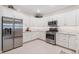 Modern kitchen featuring stainless steel appliances and white cabinetry at 7838 Sw 85Th Cir, Ocala, FL 34481