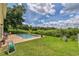 Relaxing pool and grassy backyard with a view at 10170 Se 106Th Ln, Belleview, FL 34420