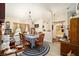 Farmhouse style dining room with a rustic table and chairs at 13700 Sw 71St Ln, Ocala, FL 34481