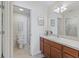 Bathroom features vanity, sink, toilet and shower at 1817 Hallandale Ln, The Villages, FL 32162