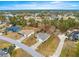 Aerial view of a residential neighborhood showcasing homes and landscaping at 5077 Sw 107Th Loop, Ocala, FL 34476