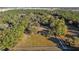 Aerial view showing a large lot with mature trees and a home at 10245 Sw 105Th St, Ocala, FL 34481