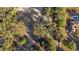 Overhead view of wooded property with lush trees, pool, and rustic surroundings offers privacy at 10245 Sw 105Th St, Ocala, FL 34481
