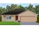 One-story house with attached garage, dark roof, and light-colored siding at 15128 Se 93Rd Ave, Summerfield, FL 34491