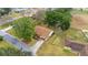 Aerial view of house, yard, and street at 2540 Se 35Th St, Ocala, FL 34471