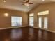 Living room with hardwood floors and access to backyard at 4117 Sw 30Th Ct, Ocala, FL 34474