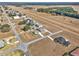 Aerial view of a home on an airfield, with surrounding properties and landscape at 7225 Se 92Nd St, Ocala, FL 34472