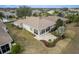 Aerial view showcasing the home's backyard and patio at 16205 Sw 12Th Ter, Ocala, FL 34473