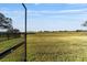 View of large backyard from inside a gated lanai at 5450 Nw 46Th Lane Rd, Ocala, FL 34482