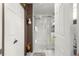 Clean shower with glass enclosure and tiled walls at 6490 Sw 84Th St, Ocala, FL 34476