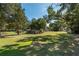 A serene setting of a vast yard, where trees and structures harmonize under the bright sky at 9352 Ne 27Th Ter, Anthony, FL 32617