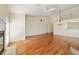 Spacious living room featuring hardwood floors and a fireplace at 2321 Se 19Th Cir, Ocala, FL 34471