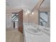Double vanity bathroom with a view to a shower and tub at 4301 Se 38Th St, Ocala, FL 34480