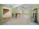Living room with fireplace and ceiling fan at 4301 Se 38Th St, Ocala, FL 34480