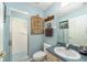 Small bathroom with a toilet and shower at 9295 Sw 93Rd Cir, Ocala, FL 34481