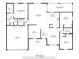 Detailed floor plan of the home, showing layout of living spaces, bedrooms, kitchen, and garage at 4470 Nw 2Nd Ct, Ocala, FL 34475